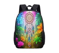 Dream Catcher 17 Inch Backpack Fantasy Enchanted Forest School Bag for Kids Teens Starry Night Boho Rucksack (19)
