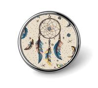 Dream Catcher And Moon Badge Holder Exquisite Round Badge with Picture Pin DIY Button Badges Personalized Metal Button Pin Fashion Brooch Crafts Gifts Clothes Decorative Pins