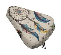 Dream Catcher and Moon Bike Seat Cushion, Waterproof Bicycle Seat Cover with Drawstring, Dustproof Protection Bike Seat for Outdoor Most Bicycles and E-Bikes, Mountain Road Bikes