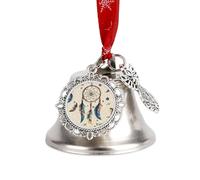 Dream Catcher and Moon Christmas Bell for Decoration,Silver Christmas Bells Ornament Sleigh Bell Ornaments Xmas Ornament Ring Bells Winter Tree Decoration for Fireplace Indoor Outdoor