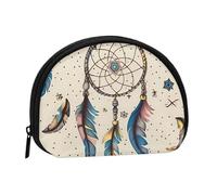 Dream Catcher and Moon Coin Purse Personalized Coin Bag for Women Men Change Purse Small Wallets with Zipper Mini Shell Coin Pouch Outdoor Shopping Change Storage Bag Handbags Gifts