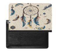 Dream Catcher And Moon Passport Holder Cover Wallet Case PU Leather Passport Book Card Holder for Travel Must Haves