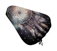 Dream Catcher and Stars Bike Seat Cover Universal, Waterproof Bicycle Saddle Cover with Drawstring, Rain/Dust Proof Fit Bicycle Seat Protector for Road/Mountain Bikes
