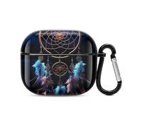 Dream Catcher Bluetooth Earbuds Case Cover Full Body Shockproof Protection Hard Case Support Wireless Charging with Keychain Personalized Gift for AirPods 3