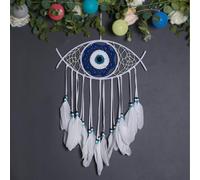 Dream Catcher, Boho Decor Evil Eye Dream Catchers for Room Wall Hanging, Feather Bead Dreamcatcher, Ornaments Decoration Craft Gifts for Home Bedroom Living Room Decor (1# - C)