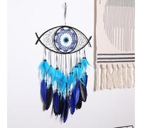 Dream Catcher, Boho Decor Evil Eye Dream Catchers for Room Wall Hanging, Feather Bead Dreamcatcher, Ornaments Decoration Craft Gifts for Home Bedroom Living Room Decor (4# - B)