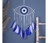 Dream Catcher, Boho Decor Evil Eye Dream Catchers for Room Wall Hanging, Feather Bead Dreamcatcher, Ornaments Decoration Craft Gifts for Home Bedroom Living Room Decor (1# - E)