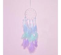 Dream Catcher, Boho Decor Light Coloured Dream Catchers for Room Wall Hanging, Feather Bead Dreamcatcher, Ornaments Decoration Craft Gifts for Home Bedroom Living Room Decor (2# (with Lighs))