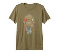 Dream Catcher Boho Tribal Rose Feathers Tattoo Premium T-Shirt