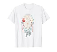 Dream Catcher Boho Tribal Rose Feathers Tattoo T-Shirt