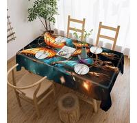 Dream Catcher Butterfly Dining Table Cover Dust-Proof Table Cloth Washable Tablecloths For Home Kitchen 137X183Cm