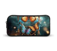 Dream Catcher Butterfly Pencil Case - Large Aesthetic Makeup Bag Multi-Purpose Pencil Pouch Cute Cosmetic Bag with Zipper Closure for Office, Home, Study & Travel