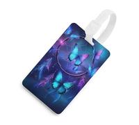Dream Catcher Butterfly Purple Luggage Tags for Suitcases Handbag Tag Labels Travel Accessories Privacy Cover ID Label