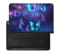Dream Catcher Butterfly Purple Passport Holder Cover Wallet Slim Passport Protector Card Holder Travel Accessories