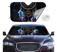 Dream Catcher Car Windshield Sun Shade,Foldable Front Window Sun Visor Protector Uv Reflective Windshield Sunshade Covers Universal Car Accessories 51x27.5 Inch