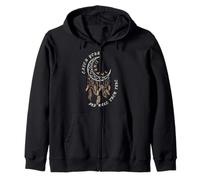 Dream Catcher Catch Your Dreams - Boho Moon Zip Hoodie