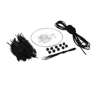 Dream Catcher DIY Material Kits Iron Loop,Suede Cord,Feather,Beads Black