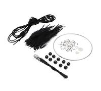 Dream Catcher DIY Material Kits Iron Loop,Suede Cord,Feather,Beads Black