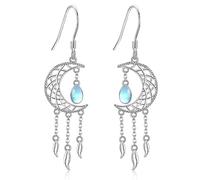 Dream Catcher Earrings Sterling Silver Dreamcatcher Dangle Earrings Dream Catcher Mother's Day Jewellery for Women Mum