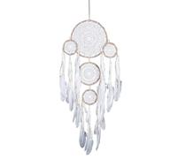 Dream Catcher - Elegant Design Dream Catcher | Five Ring Dream Catcher | Feather Dream Catcher | Bohemian Dream Catcher Wall Hanging Feather Decor | Dream Catcher for Dormit
