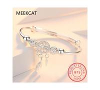 Dream Catcher Feather Tassel Charm Bracelet For Women Silver 925 Bangle Silver 925 Jewelry Accessories