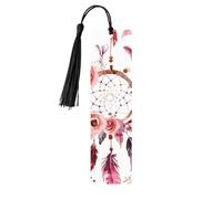 Dream Catcher Flower Bookmark Bohemian Feather Wooden Bookmark with Tassel Book Mark for Women Men Reading Page Markers Gifts for Book Lovers