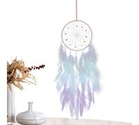 Dream Catcher For Bedroom - Wall Hanging With Heart Shaped Feathers | Catch Good Dreams, Beads And Feathers Romantic Handmade Aa Handmade, Pink Bohemian Home Ornament