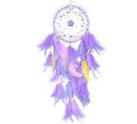 Dream Catcher for Girls, Dream Catcher, Dreamcatcher, Dream Catchers, Featrher Flowers Wall Hanging Decoration Nursery Blessing Birthday Gift for Living Room, Bedroom, Dormitory (Purple)