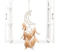 Dream Catcher for Girls,Dream Catcher - Half Moon/Star Feather Dream Catcher Decorations,Hanging Wind Chimes Dream Catcher for Home and Car Wall Decor