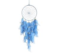 Dream Catcher for Girls, Large Dream Catchers for Bedroom Handmade Blue Dreamcatcher Beads and Feathers Wall Hanging Decoration for Living Room Bedroom