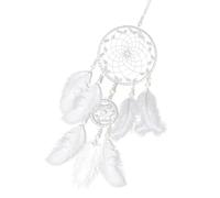 Dream Catcher Handmade Girls Bedroom Decor Boho Dreamcatcher White Feather Fairy Bedroom Accessories Wall Hanging Decoration for Dormitory Home