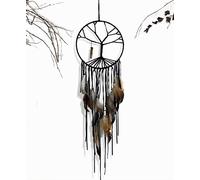 Dream Catcher Large Traditional Dream Catcher Handmade Beaded Feather Natural Stone Hanging The Tree of Life Dream Catcher Wall Car Hanging Decor Ornament Gift, Keep The Nightmares Away