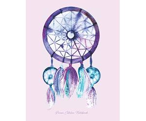 Dream Catcher Notebook: Purple Lilac Boho Style Design Dream Catcher Notebook Lined Paper Bohemian Journal Diary Composition Book (8.5 x 11 Large)