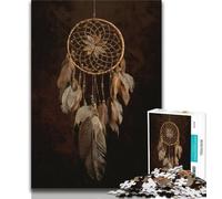Dream Catcher Oil Painting Puzzles for Adults Teens 1000pc Puzzle,Help The Brain Exercise Addictive Toys to Cultivate Patience A Work of Art (38x26cm)