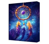 Dream Catcher Paint by Numbers for Adults, Complete DIY dream Paint by Numbers kits, 24x32in Coloured Canvas with Acrylic Paints and Brushes, for Beginners Adults, Gifts for Home Decor, Frameless G-11