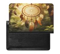 Dream Catcher Passport Holder for Women Men Slim Travel Wallet Travel Document Organizer ID Card Protector Case Holders PU Leather Passport Cover Credit Card Holder