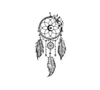 Dream Catcher Personalized Sweet Man Juice Plant Ink Waterproof Semi-Permanent And Lasting 2 Weeks Shoulder And Neck Temporary Tattoo Sticker