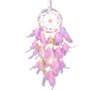 Dream Catcher, Pink Feather Dream Catchers with Light for Wall Hanging Bedroom Home Decoration