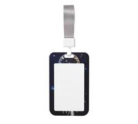 Dream Catcher Print Id Badge Holder Sliding Card Holder Vertical Card Protector Cover Case Teacher Lanyard for Office Women Men