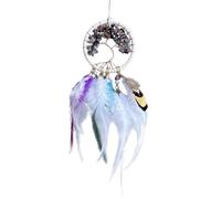 Dream Catcher Rear View Mirror Pendant Car Charm, Dream Catcher Rearview Mirror Pendant, Mini Dream Catchers Wall Hanging Decor Boho Dreamcatcher Craft Gifts for Girls Car (A)
