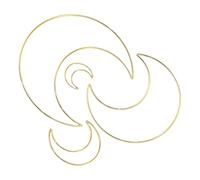 Dream Catcher Rings - 4 Pieces Five-Pointed Star Ornaments, Iron Pentagram Heart Design | Decorative Rings for Holidays Parties Homes Wreaths Garlands School Activities