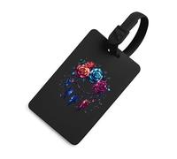 Dream Catcher Roses Luggage Tags with Name ID Card TPU Travel Bag Tag for Suitcases