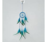 Dream Catcher, Simple Dream Catchers for Room Wall Hanging Boho Decor, Small Size Feather Bead Dreamcatcher, Ornaments Decoration Craft Gifts for Home Bedroom Living Room Decor (Blue)