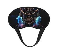 Dream Catcher Sleep Mask for Side Sleeper Soft Breathable Sleeping Eye Mask Blackout Silk Eye Sleep Shade Cover with Elastic Strap Night Blindfold for Women Men Travel Nap