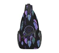 Dream Catcher Sling Bag Hiking Daypack Crossbody Shoulder Backpack Travel Chest Pack for Men Women