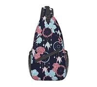 Dream Catcher Sling Bag Hiking Daypack Crossbody Shoulder Backpack Travel Chest Pack for Men Women