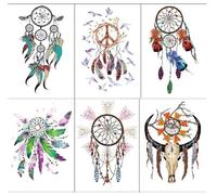 Dream Catcher Temporary Tattoo Sticker Set Color Feather Water Transfer Printing Girls Simulation Arm Sticker