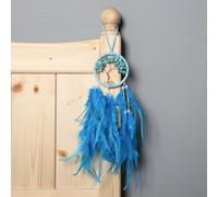 Dream Catcher, Tree of Life Dream Catchers for Room Wall Hanging Boho Decor, Feather Bead Dreamcatcher, Ornaments Decoration Craft Gifts for Home Bedroom Living Room Decor (4# - Blue)