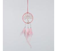 Dream Catcher, Tree of Life Dream Catchers for Room Wall Hanging Boho Decor, Feather Bead Dreamcatcher, Ornaments Decoration Craft Gifts for Home Bedroom Living Room Decor (1# - Pink)