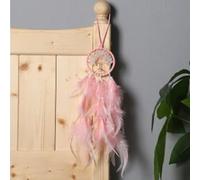 Dream Catcher, Tree of Life Dream Catchers for Room Wall Hanging Boho Decor, Feather Bead Dreamcatcher, Ornaments Decoration Craft Gifts for Home Bedroom Living Room Decor (4# - Pink)